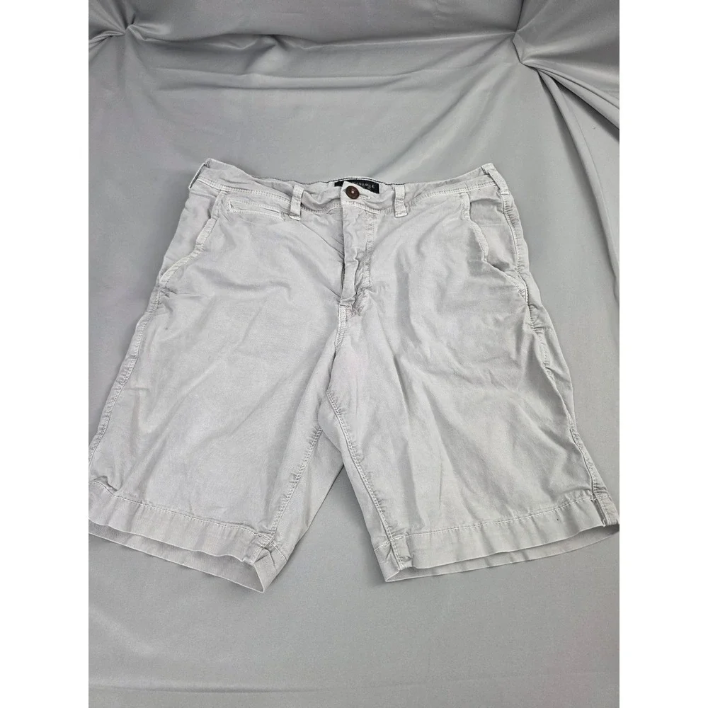 American Eagle Mens Next Level Flex Chino Shorts Gray Size 31 8 Inch Inseam